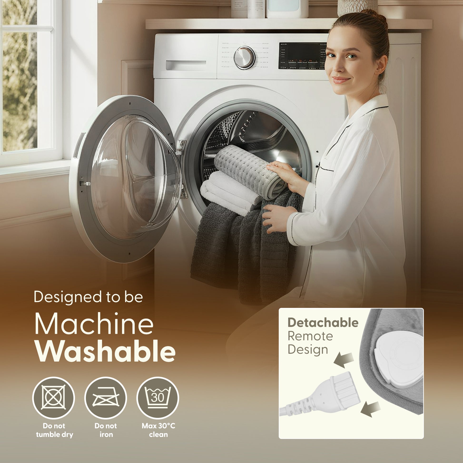 Electric Heating Pad 9 Temp Levels Auto Off