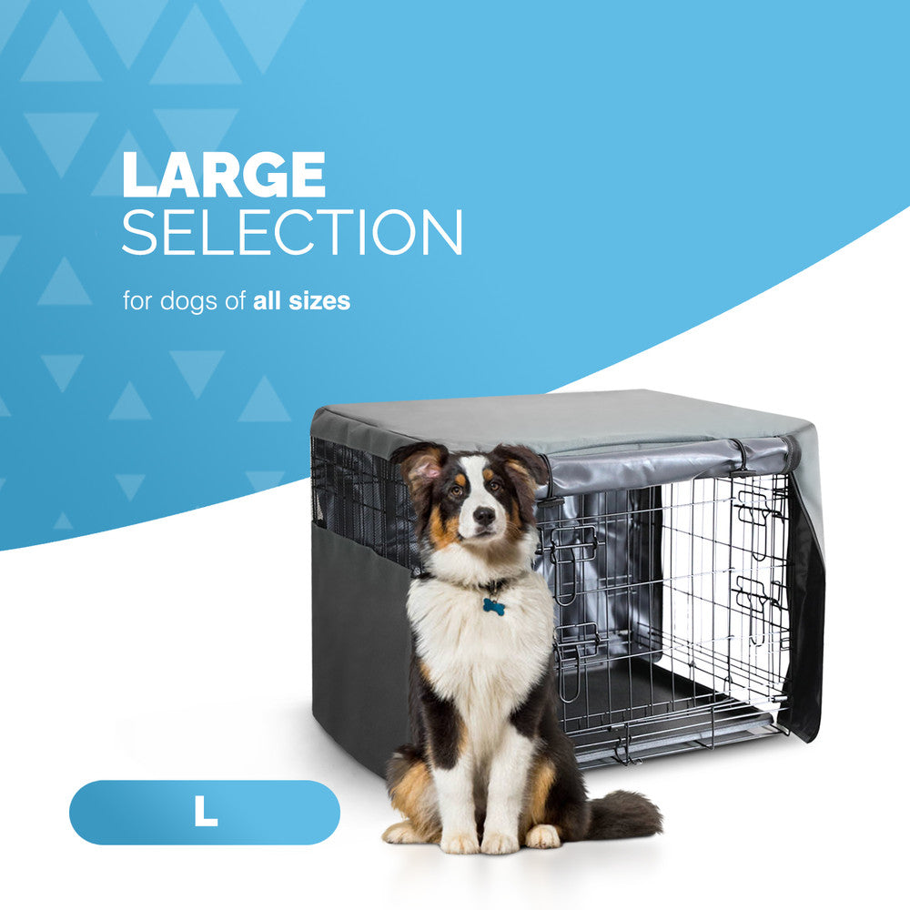 FurDreams Premium 36-Inch Dog Crate Cover – Polyester with PVC Coating, Rolling Doors & Breathable Mesh Windows – Easy Installation, Machine Washable – Ideal for Puppy Training – image 5