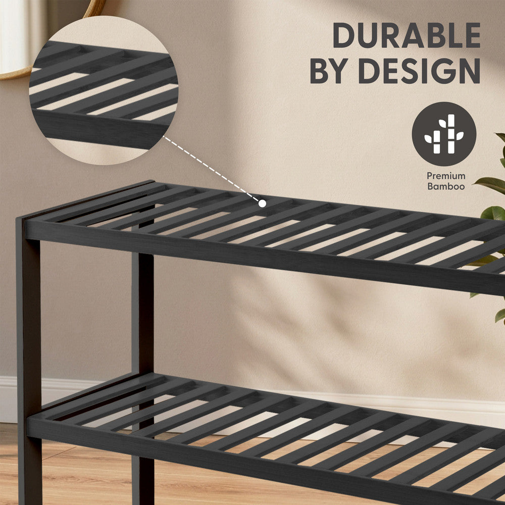 Bamboo Shoe Rack - 5 Tier – image 6