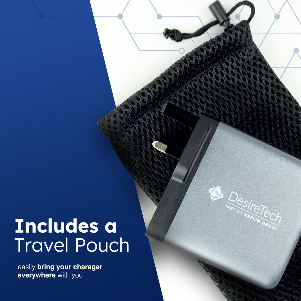 Desiretech 100W USB-C Charger with Cable & Pouch – Fast Charging 4-Port Adapter for MacBooks, iPhone 15, iPad, Samsung S Series, Google Pixel, Sony – image 16