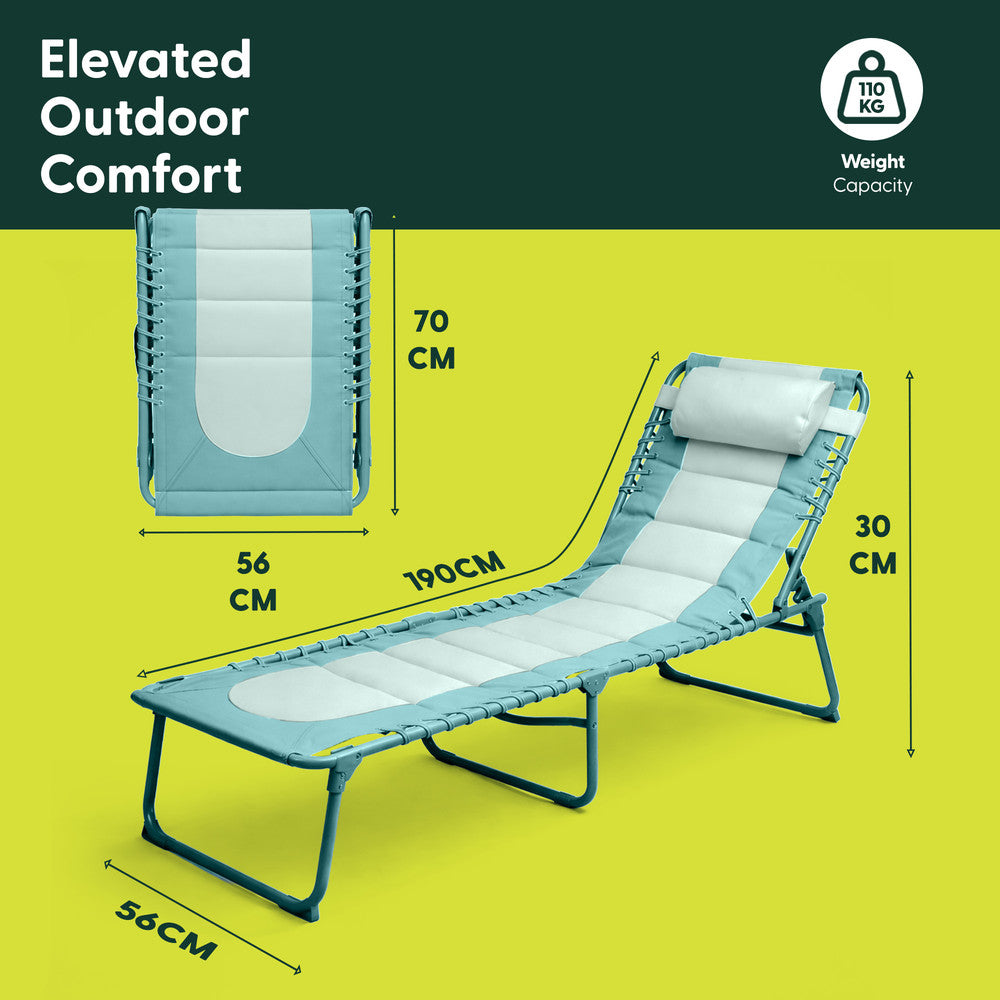 Padded Folding Sun Lounger