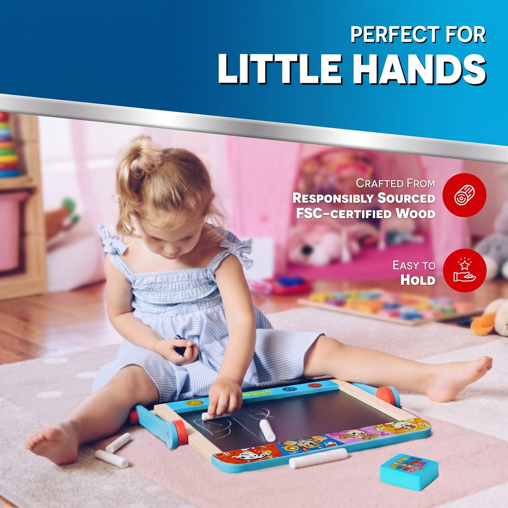 Paw Patrol Tabletop Art Easel – Kids' Foldable Portable Chalkboard & Whiteboard – Creative Drawing Toy for Boys & Girls Age 3+