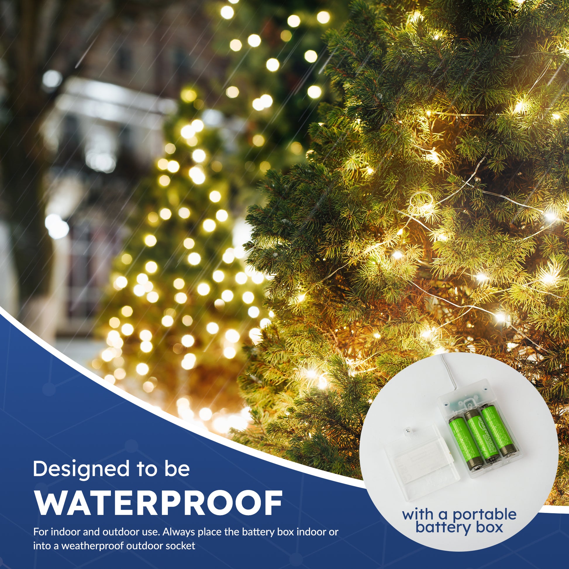 Desiretech - LED Battery-Powered Fairy Lights - Copper Wire String Lights - Waterproof Decorative LED for Indoor/Outdoor Use - Weddings, Christmas, Bedroom, Patio & Party – image 6