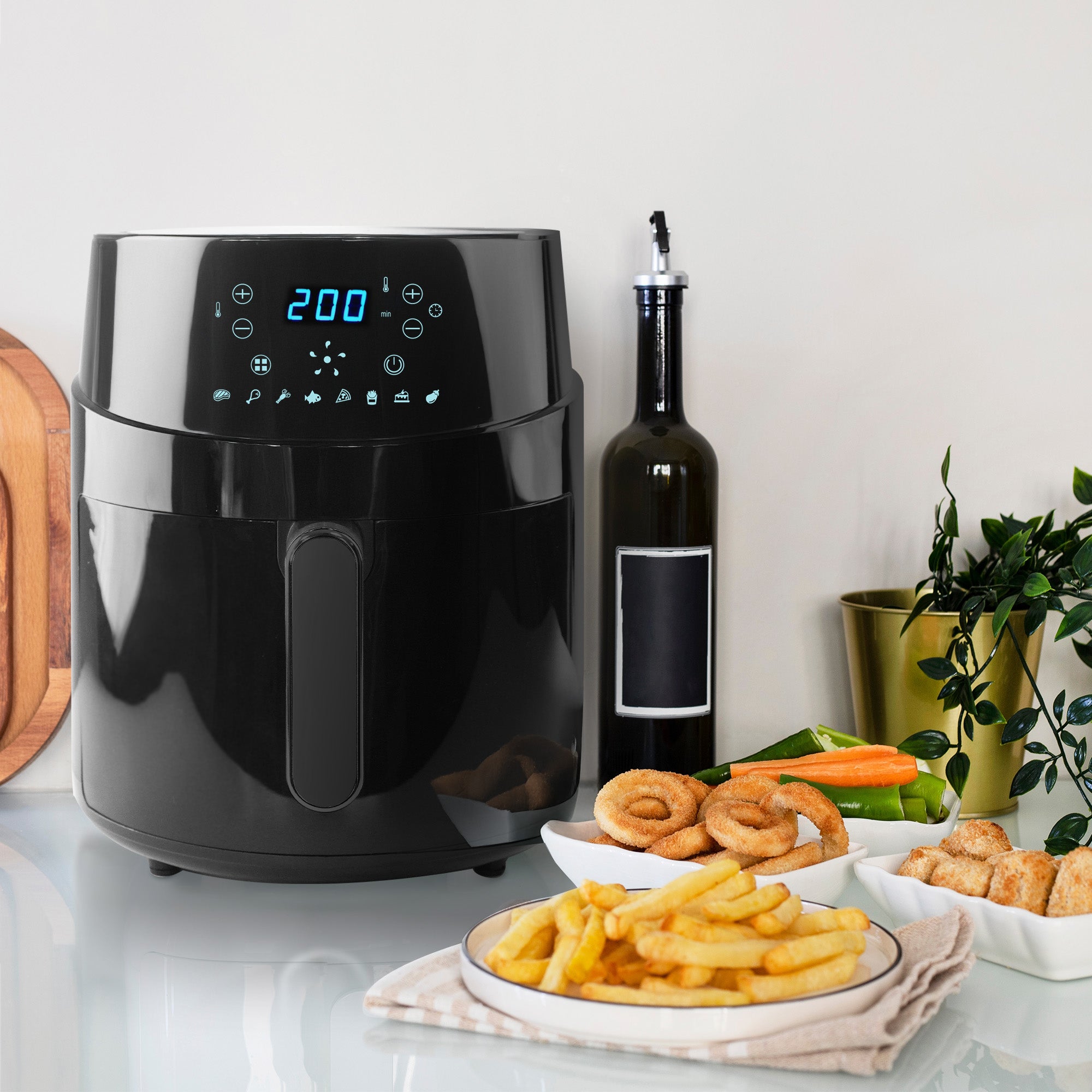 Keplin 4.3L Dual Zone Air Fryer - 2850W Energy-Saving Cooker with 6 Cooking Functions - Extra-Large Capacity for Healthy Meals - Roast, Bake, Dehydrate, Crisp - Family Size