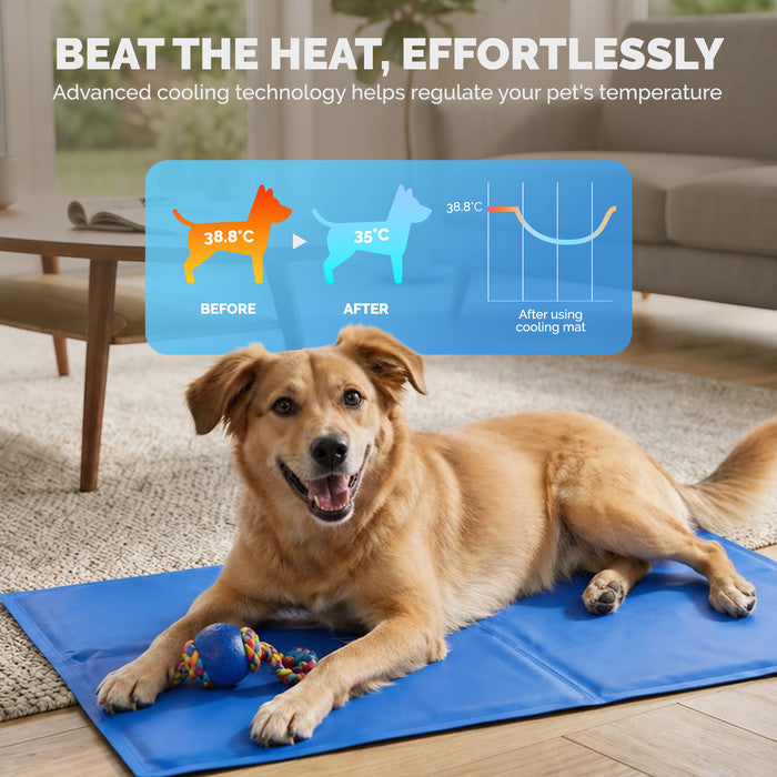 FurDreams Plain Pet Cooling Mat for Dogs  Cats Large