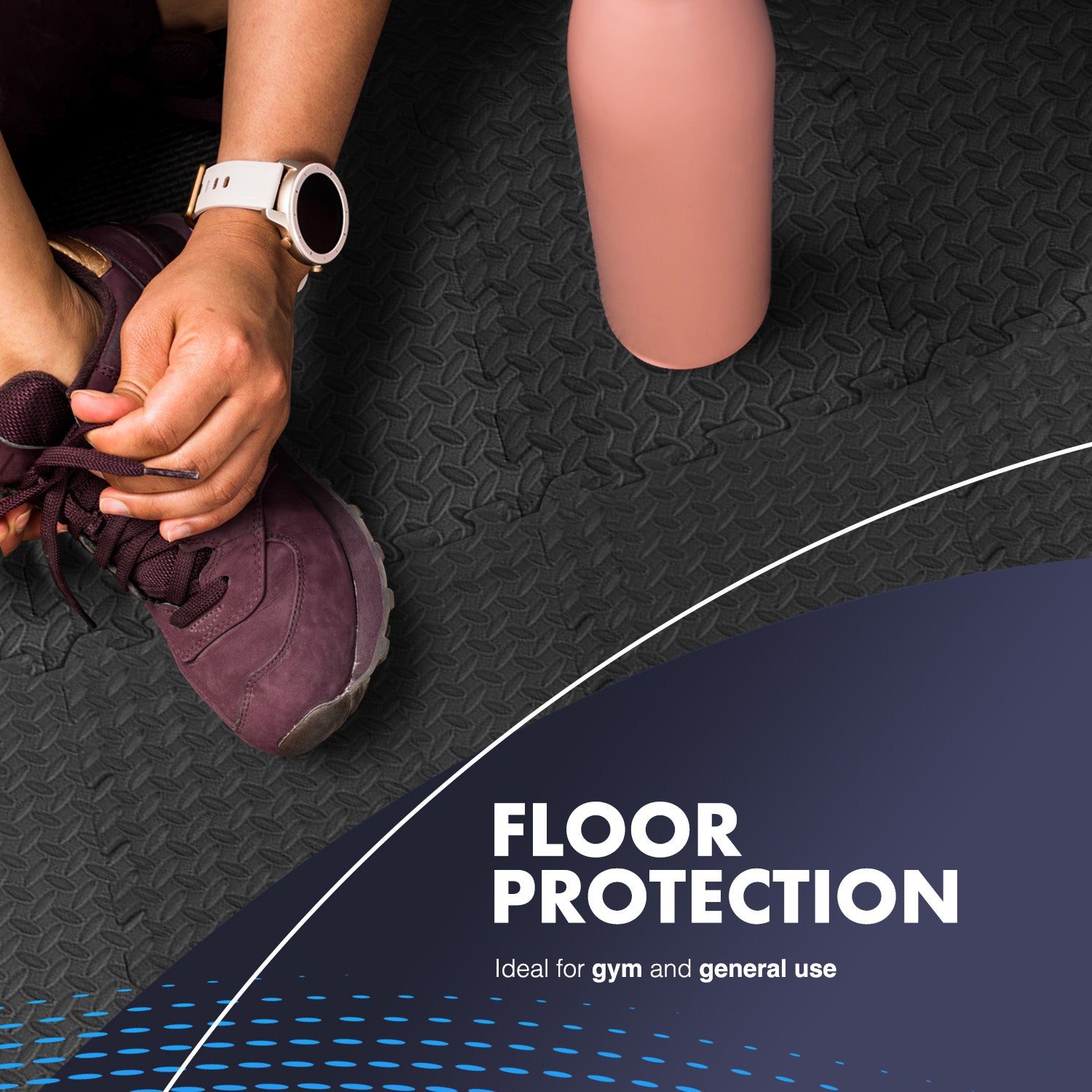 KAYMAN Gym Floor Nonslip Mats, Interlocking, EVA Foam Exercise Floor Tiles for Home Workouts, Studio, Weights, Exercise and Yoga (30 X 30cm) – image 14