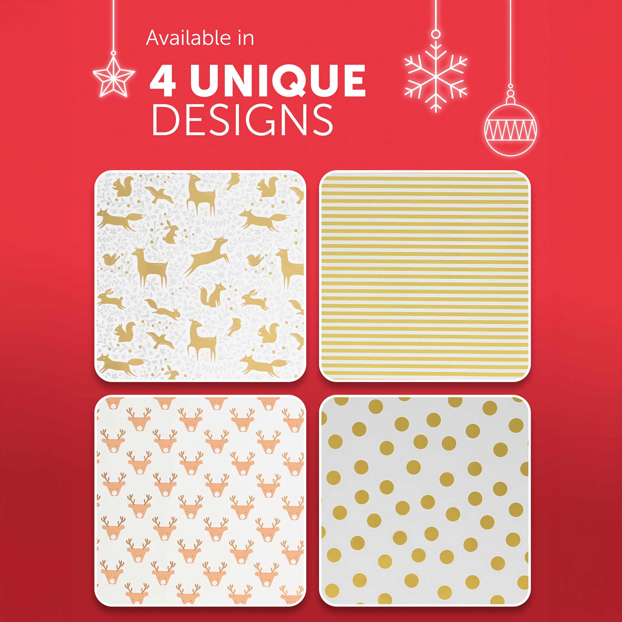 Kraft & Co 4 pack 69cm x 8M Gift Wrapping Paper Ideal for Gifts Arts & Crafts