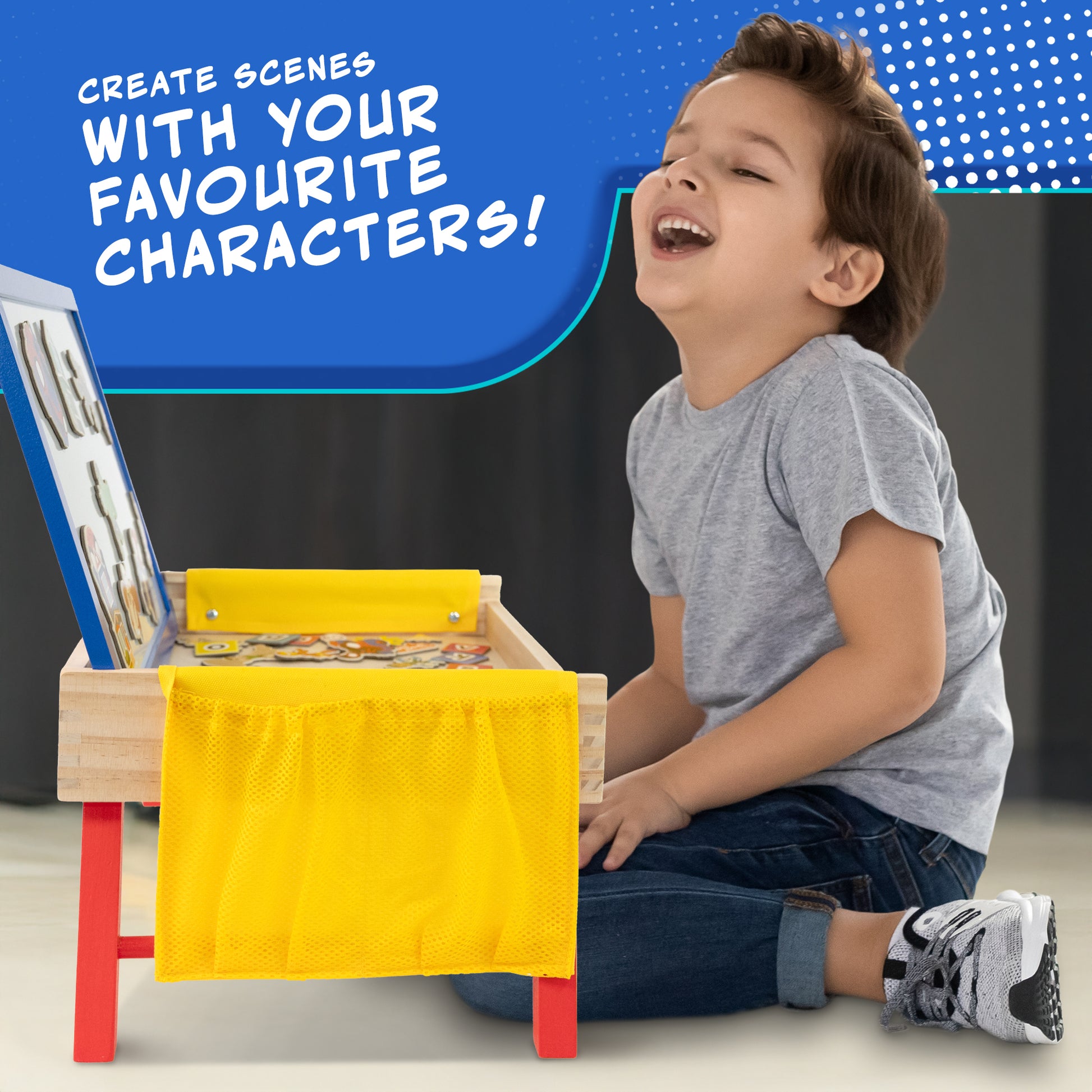Marvel Spidey Foldable Wooden Activity Desk – Kids Superhero Play Table with Storage for Ages 3 and Up