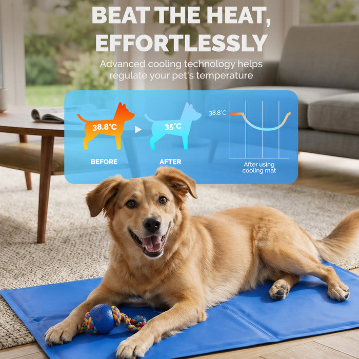 FurDreams Plain Pet Cooling Mat for Dogs  Cats Large