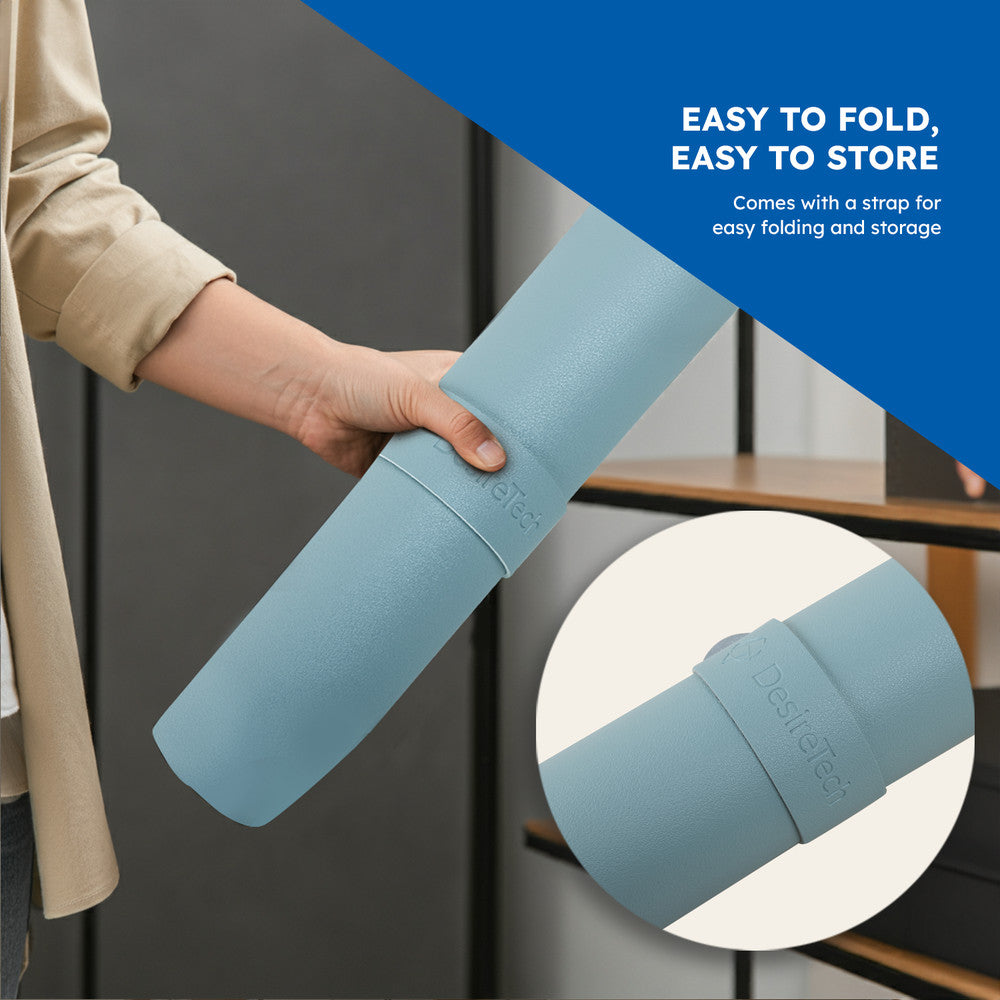 DesireTech Reversible Extra Large Office Desk Mat- Small Dual-Sided Desk Mat, Waterproof Faux Leather Table Surface Protector Desk- Laptop Mat & Mouse Pad