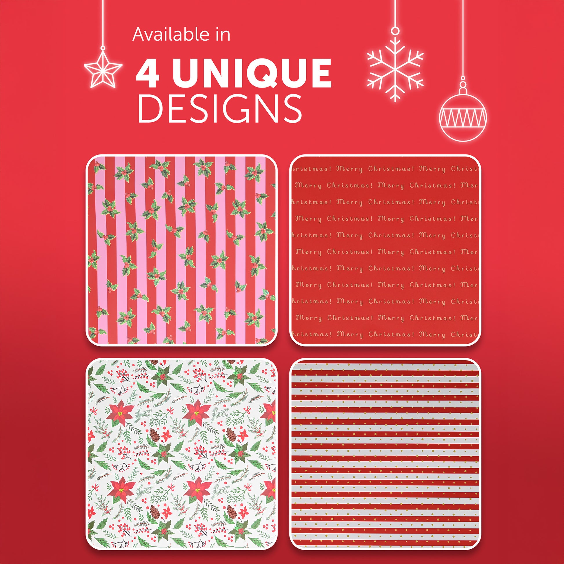 Kraft & Co 4 pack 69cm x 8M Gift Wrapping Paper Ideal for Gifts Arts & Crafts