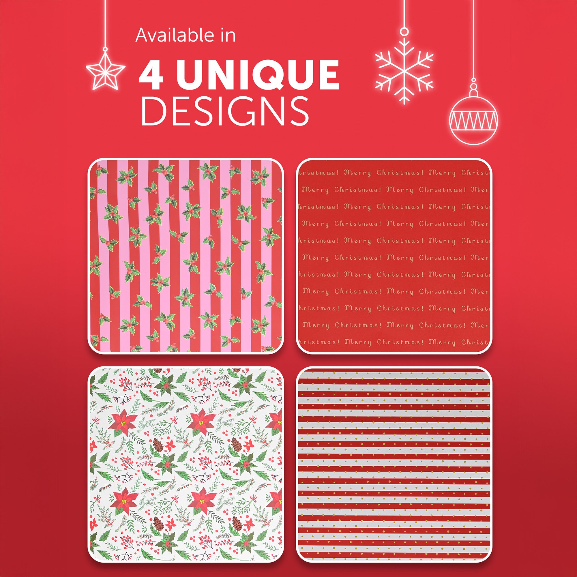 Kraft & Co 4 pack 69cm x 8M Gift Wrapping Paper Ideal for Gifts Arts & Crafts