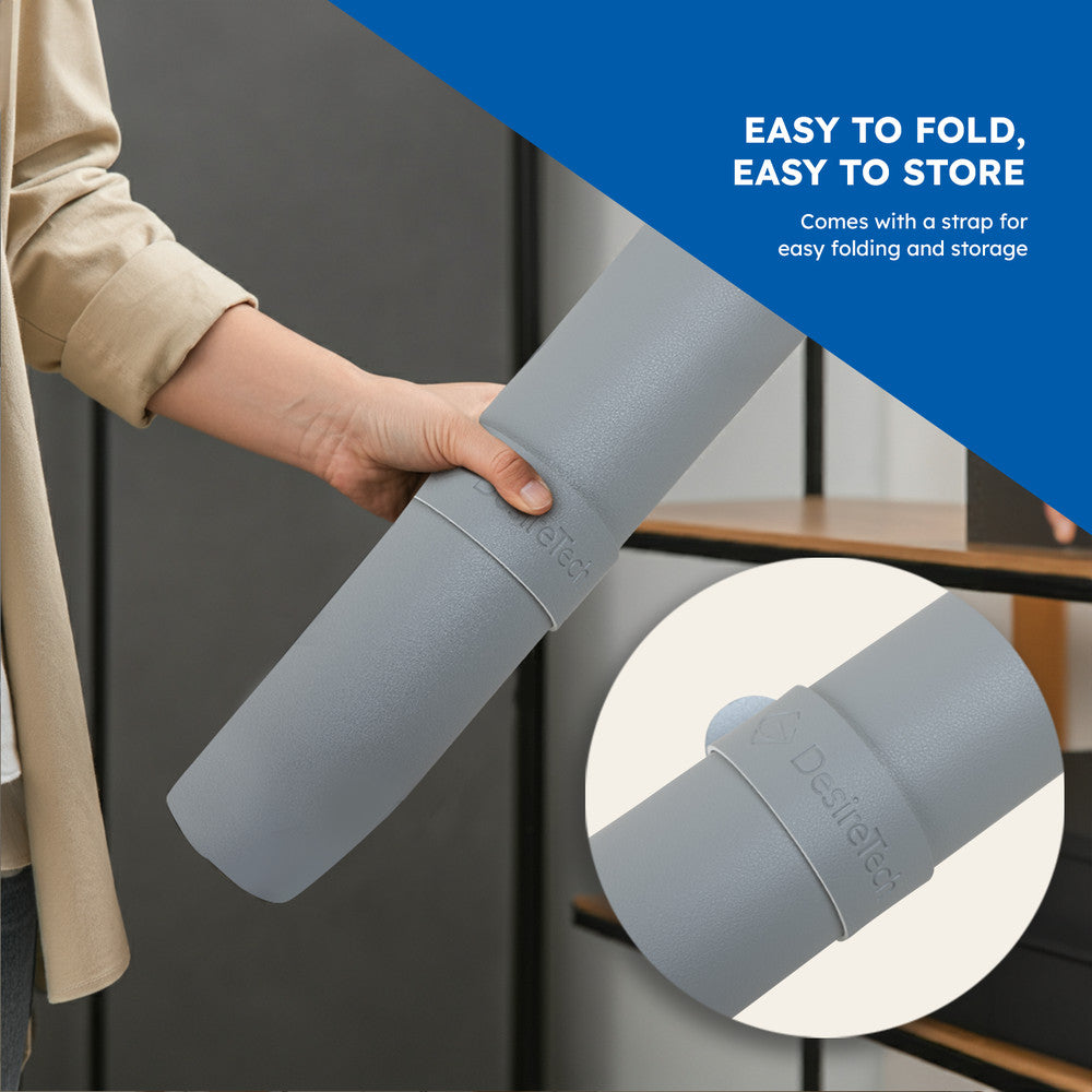 DesireTech Reversible Extra Large Office Desk Mat- Small Dual-Sided Desk Mat, Waterproof Faux Leather Table Surface Protector Desk- Laptop Mat & Mouse Pad