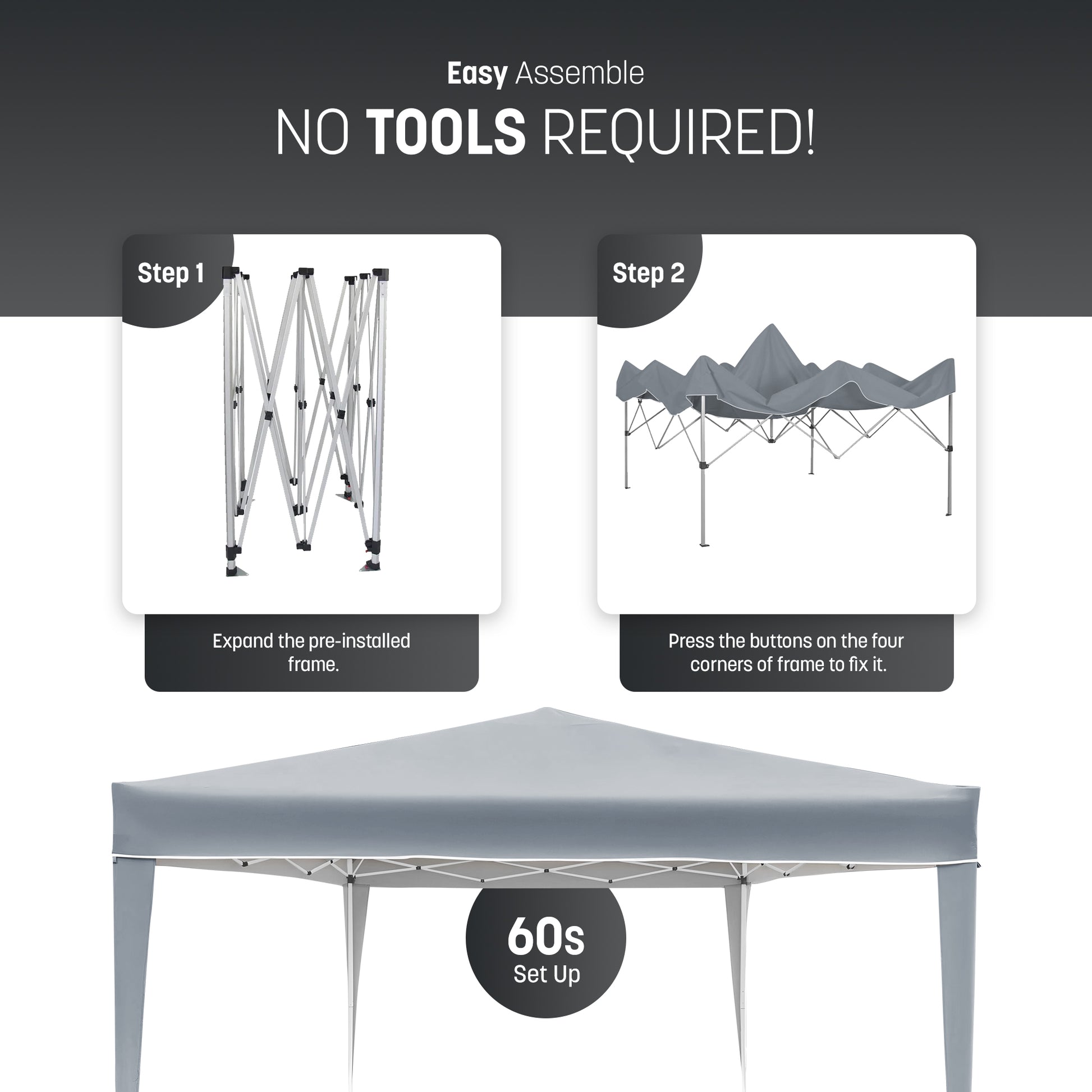 3x3m Garden Pop Up Gazebo – image 11