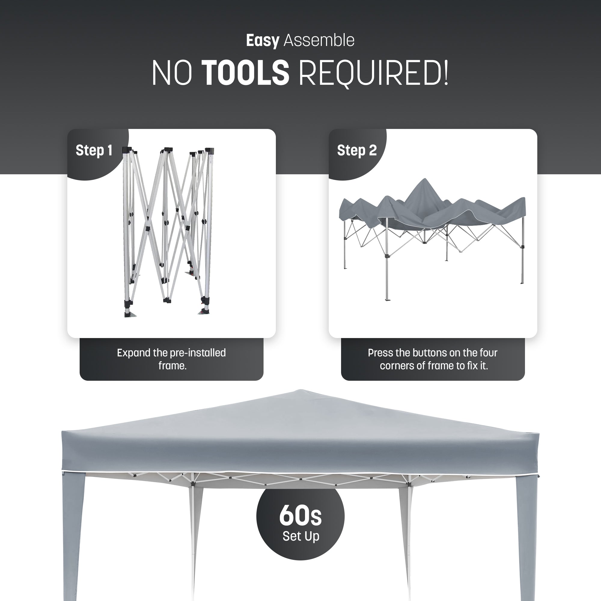 3x3m Garden Pop Up Gazebo – image 11