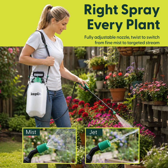 5 Litre Garden Pressure Sprayer – Works Upside Down with Brass Nozzle
