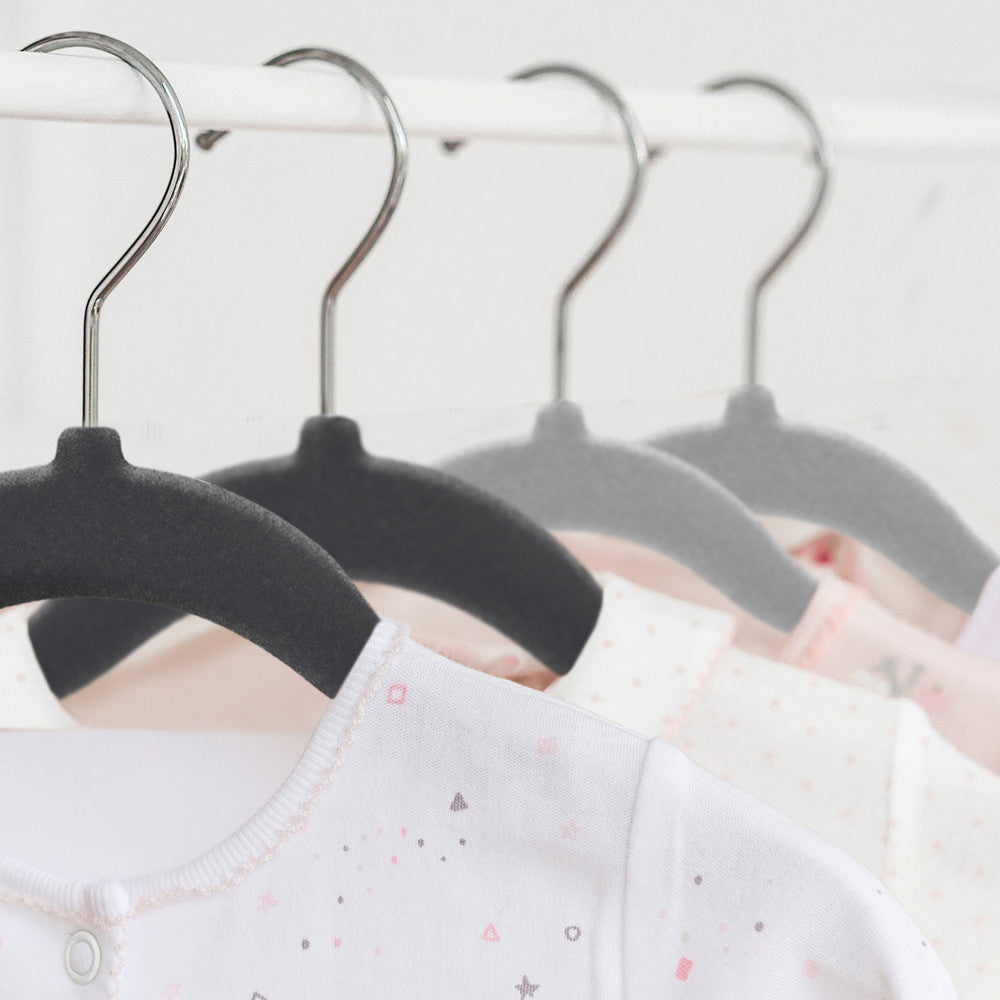 Kidoola 20 Velvet Baby Hangers, Nursery Coat Clothing Hangers for Babies, Infant, Toddlers and Kids, Unisex for Boys or Girls up to 24 Months – image 14