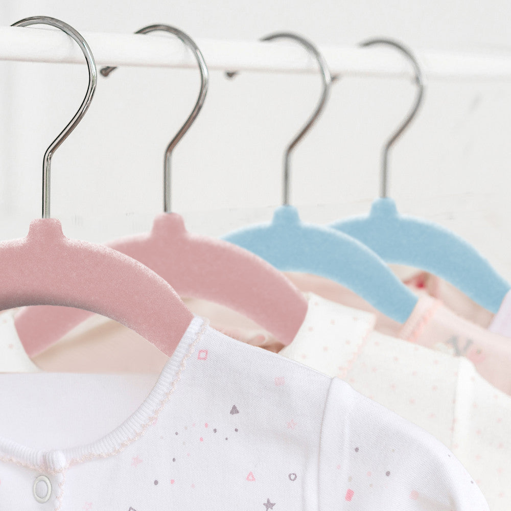 Kidoola 20 Velvet Baby Hangers, Nursery Coat Clothing Hangers for Babies, Infant, Toddlers and Kids, Unisex for Boys or Girls up to 24 Months – image 27