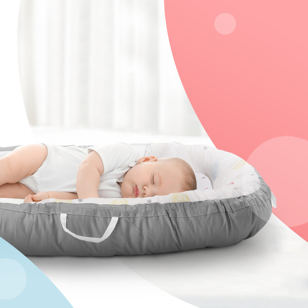 Kidoola Newborn Baby Nest Lounger - 100% Cotton, Washable, Safe and Breathable Fabric 0-12 Months Unisex Ideal for Home, Travel & Baby Essential Gift (Animals)