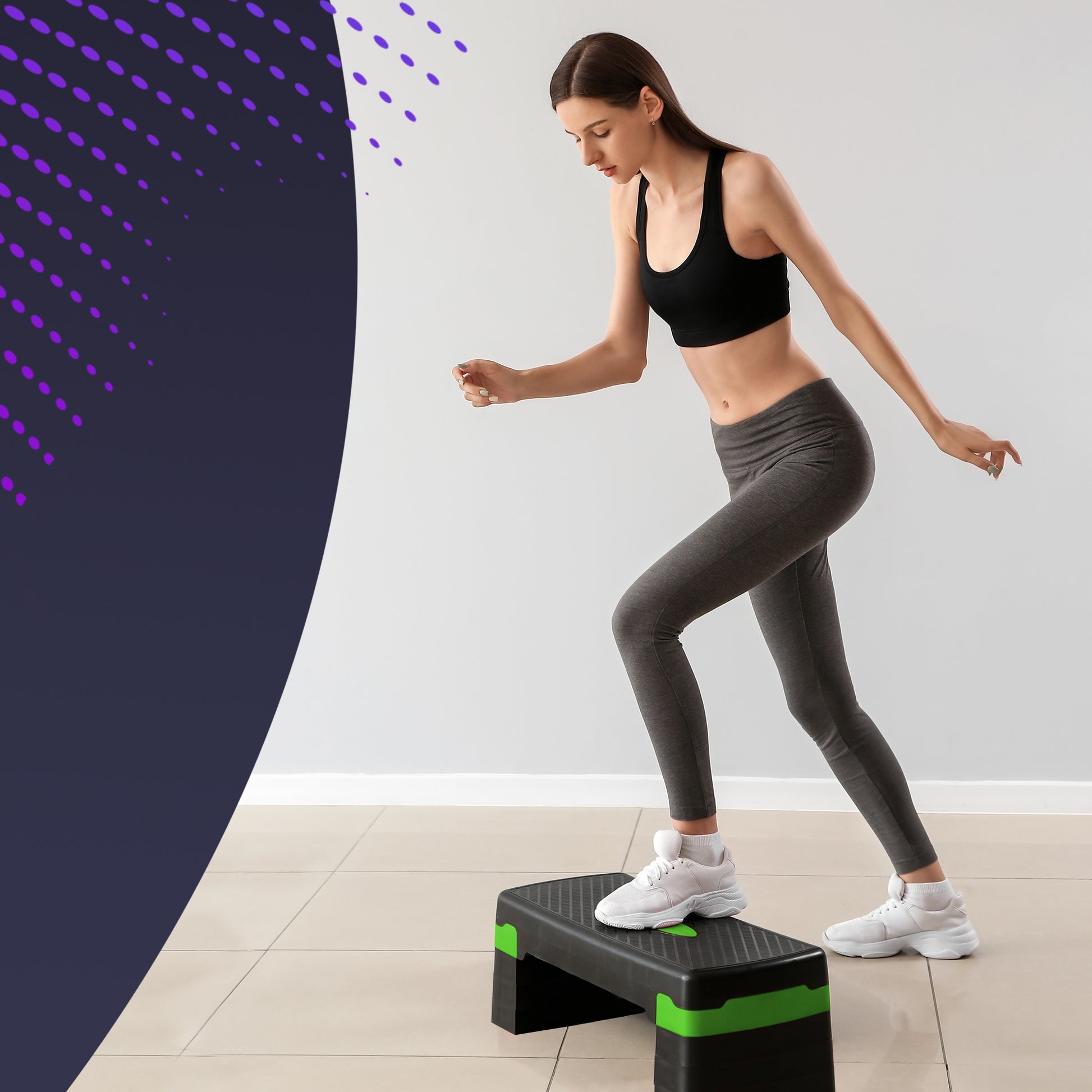 KAYMAN Exercise Stepper – Adjustable Fitness Step Platform for Home & Gym Workouts | Ideal for Aerobics, Cardio, Weights, Yoga |4 Level Heights – image 28