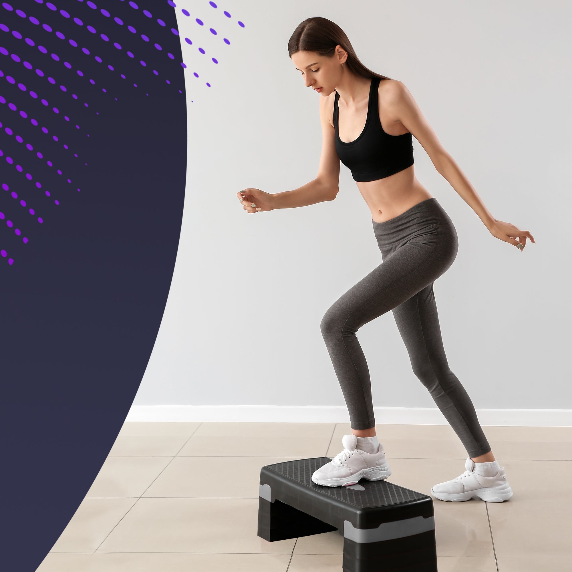 KAYMAN Exercise Stepper – Adjustable Fitness Step Platform for Home & Gym Workouts | Ideal for Aerobics, Cardio, Weights, Yoga |4 Level Heights – image 21