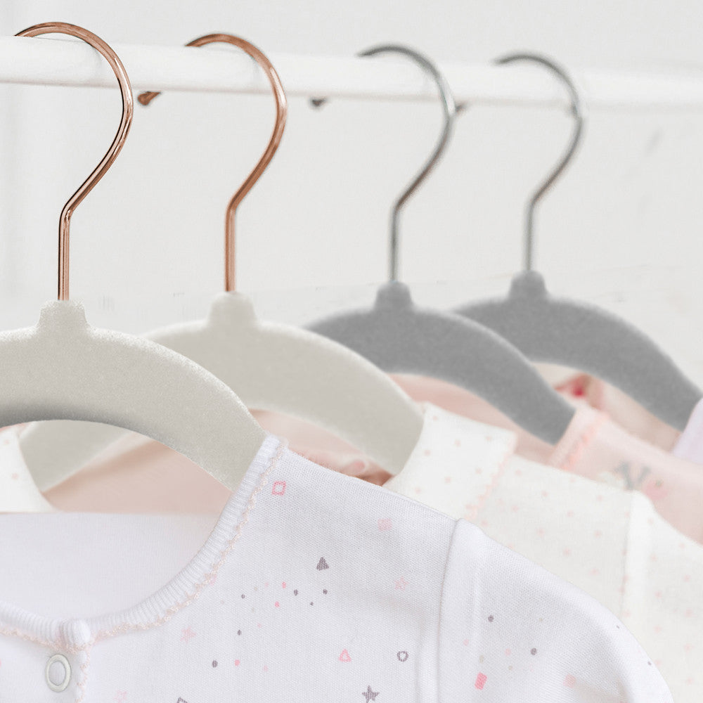 Kidoola 20 Velvet Baby Hangers, Nursery Coat Clothing Hangers for Babies, Infant, Toddlers and Kids, Unisex for Boys or Girls up to 24 Months – image 21