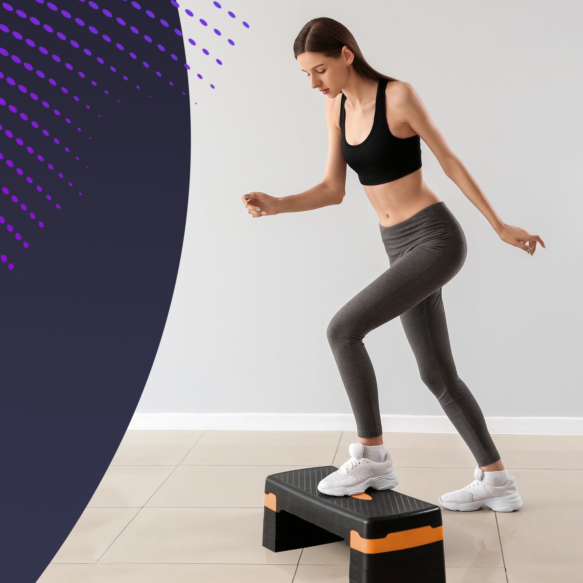 KAYMAN Exercise Stepper – Adjustable Fitness Step Platform for Home & Gym Workouts | Ideal for Aerobics, Cardio, Weights, Yoga |4 Level Heights – image 30