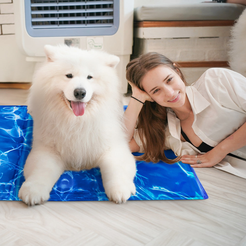 FurDreams Pineapple Pet Cooling Mat – Waterproof Gel Pillow Pad for Dogs and Cats, 75x120cm – Prevent Overheating and Keep Cool During Summer Rest