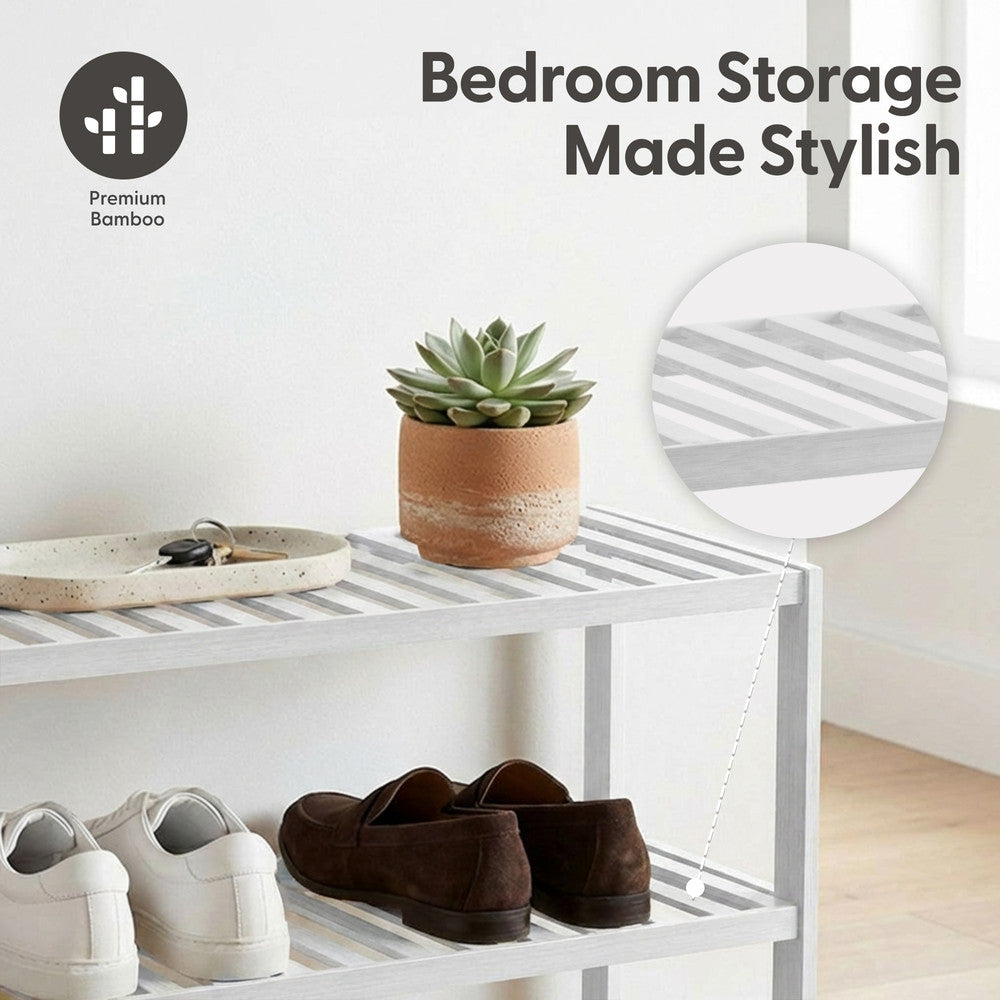 Bamboo Shoe Rack - 3 Tier – image 23