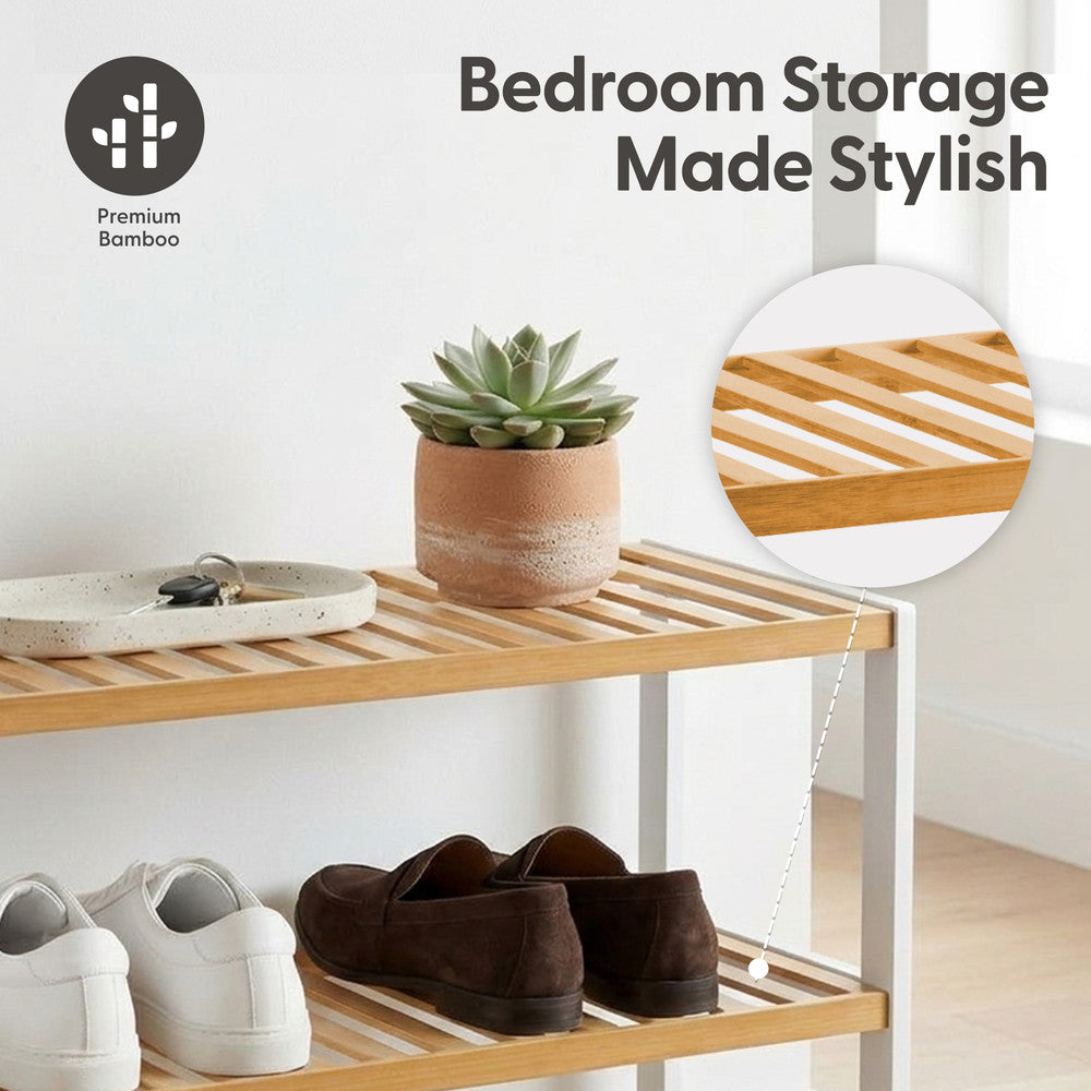 Bamboo Shoe Rack - 3 Tier – image 27