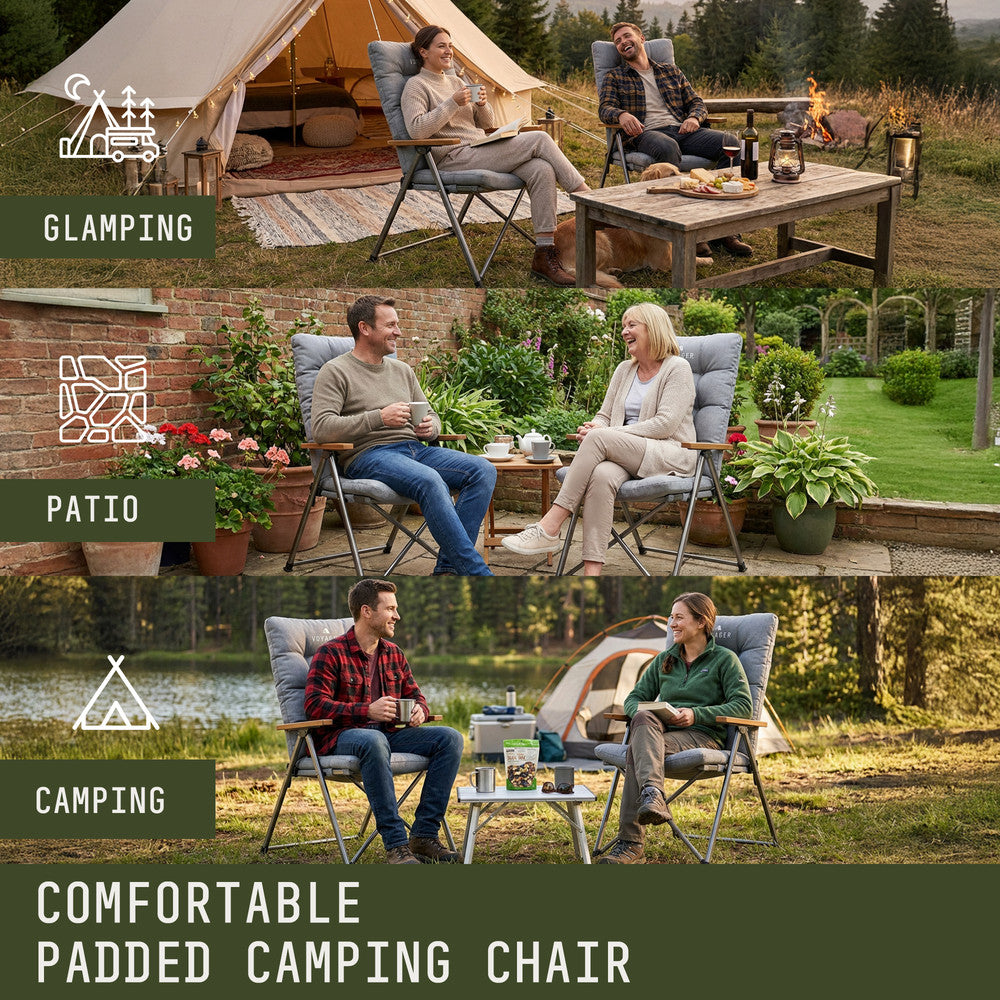 Voyager folding outdoor chair – water-resistant and ergonomic design for campsites, festivals and backyard