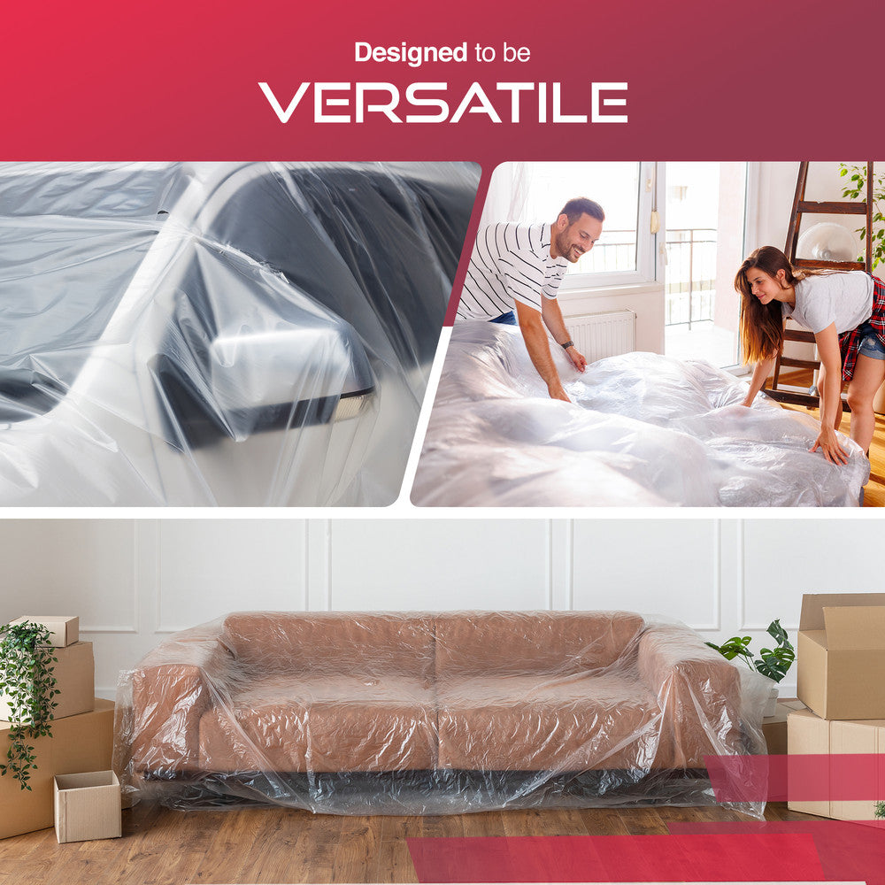 Haltons - White LDPE Dust Sheets - Paint Protection & Dust Cover for Renovation - Multi-Pack Plastic Cloth for Furniture, Floor & Debris Protection - Recyclable & Durable – image 13