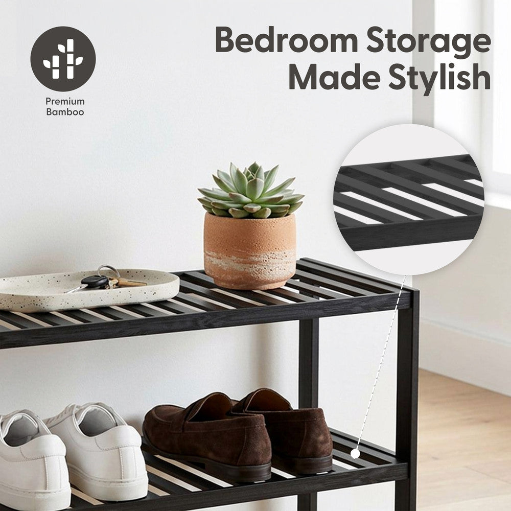 Bamboo Shoe Rack - 3 Tier – image 7