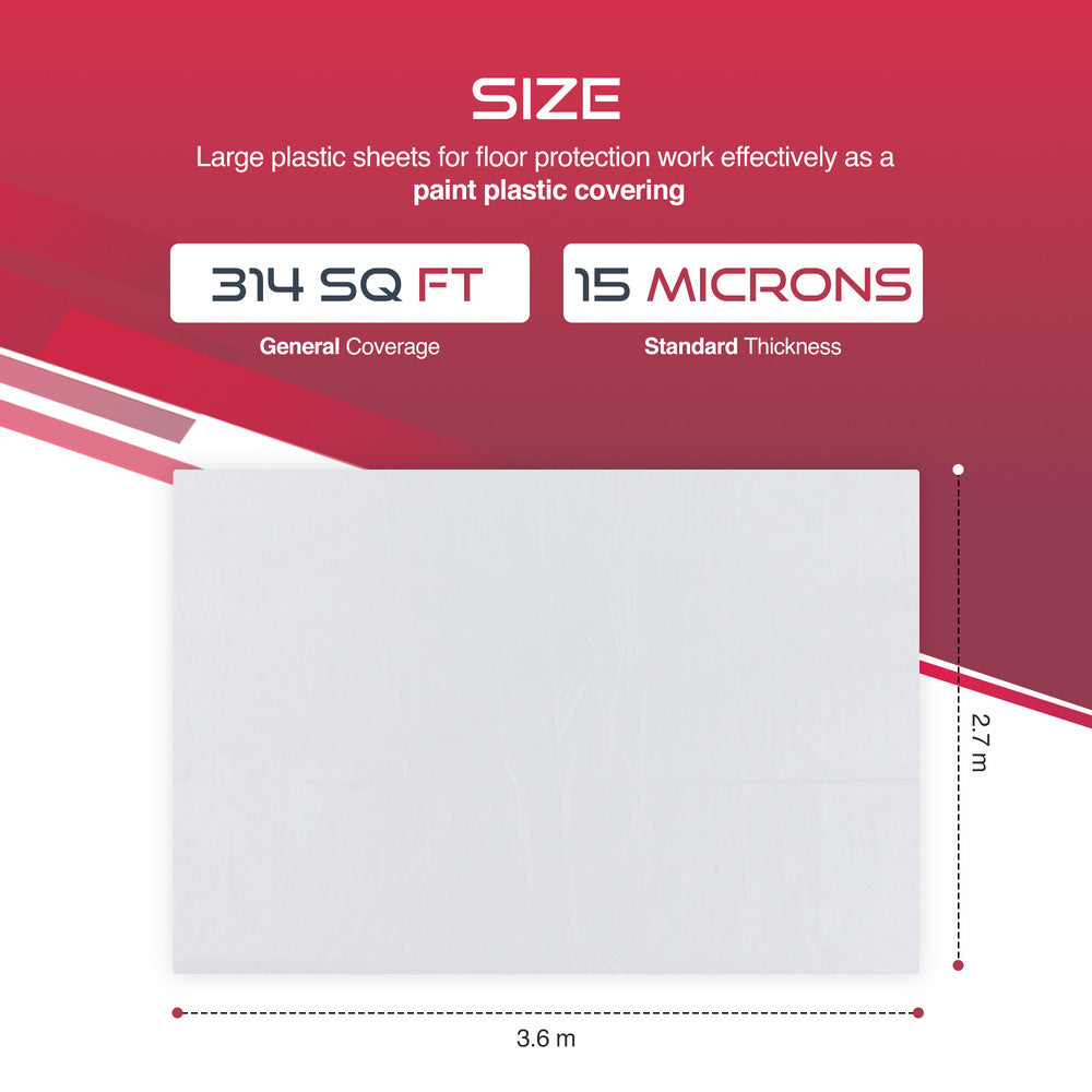 Haltons - White LDPE Dust Sheets - Paint Protection & Dust Cover for Renovation - Multi-Pack Plastic Cloth for Furniture, Floor & Debris Protection - Recyclable & Durable – image 8