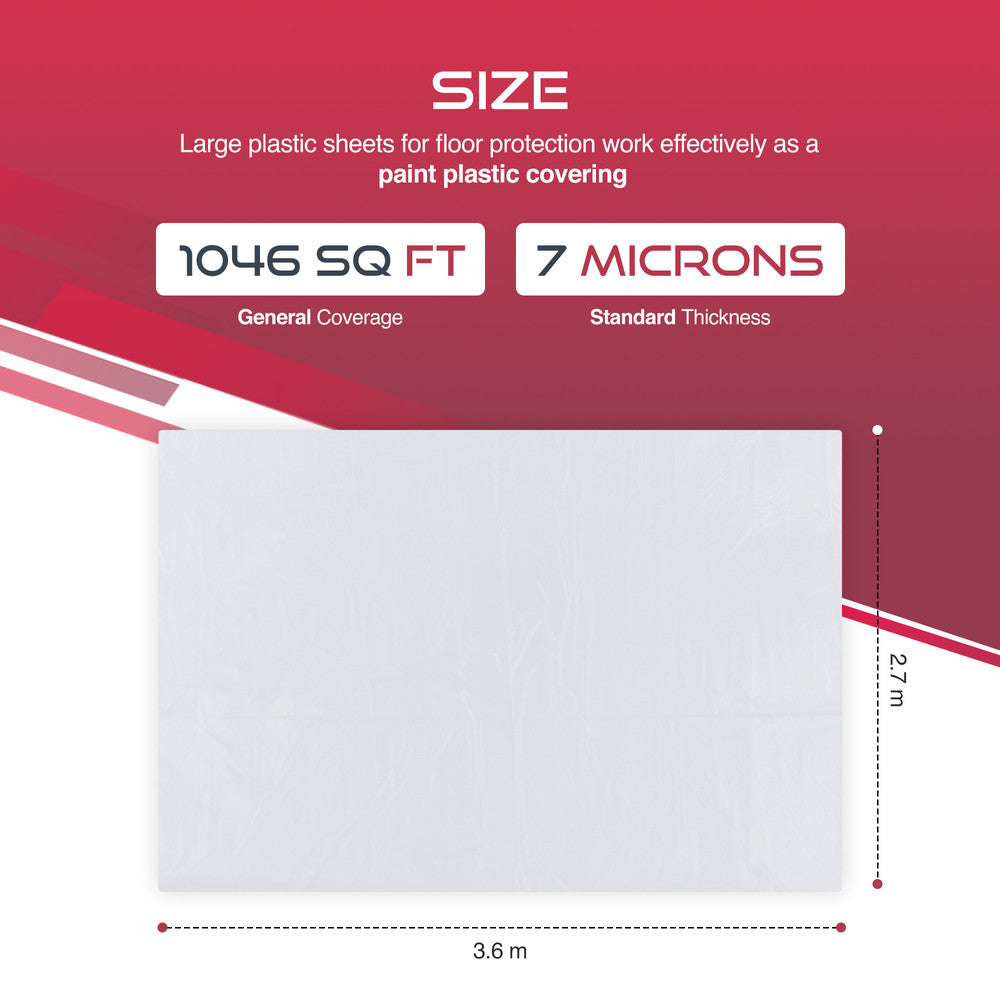 Haltons - White LDPE Dust Sheets - Paint Protection & Dust Cover for Renovation - Multi-Pack Plastic Cloth for Furniture, Floor & Debris Protection - Recyclable & Durable – image 6