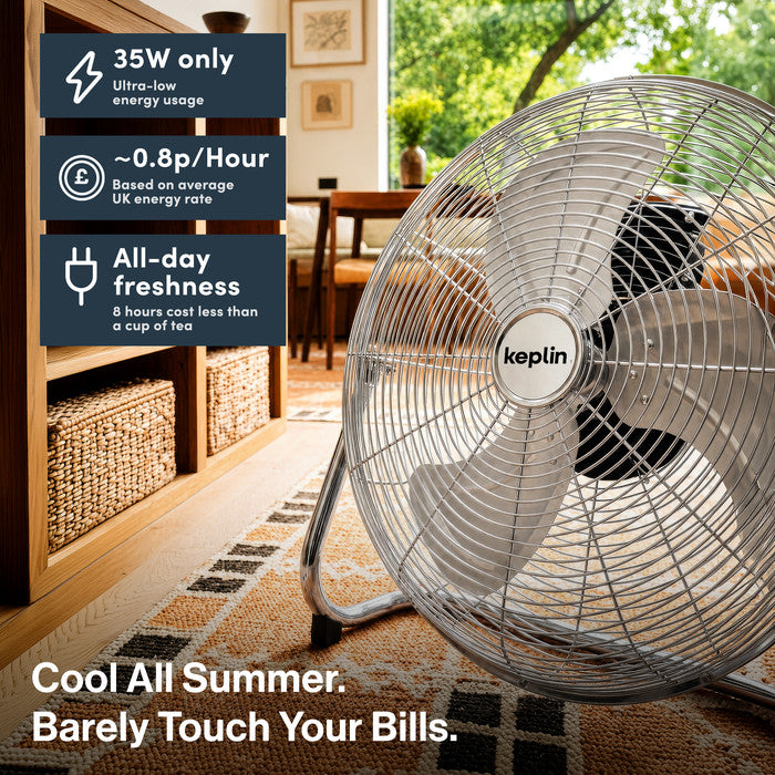 12 inch chrome fan adjustable stand base detail