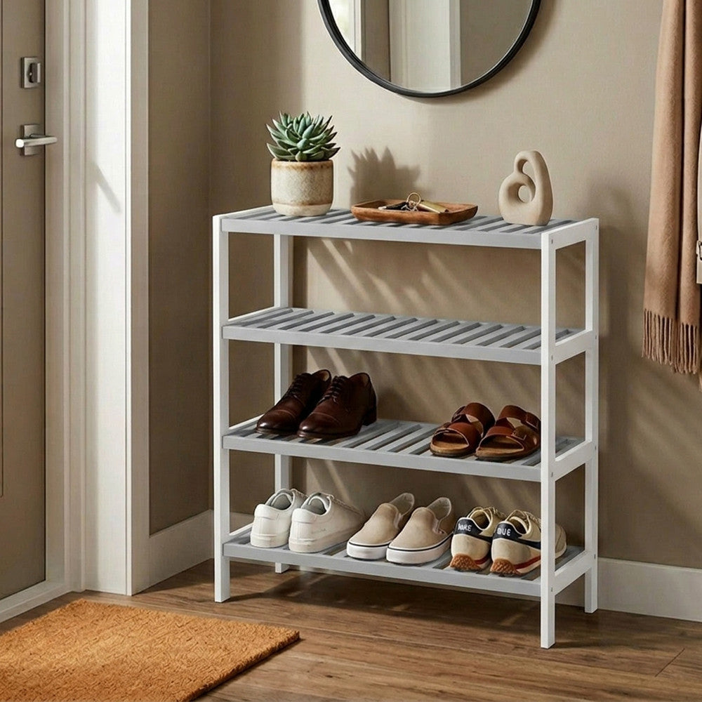 Bamboo Shoe Rack - 4 Tier