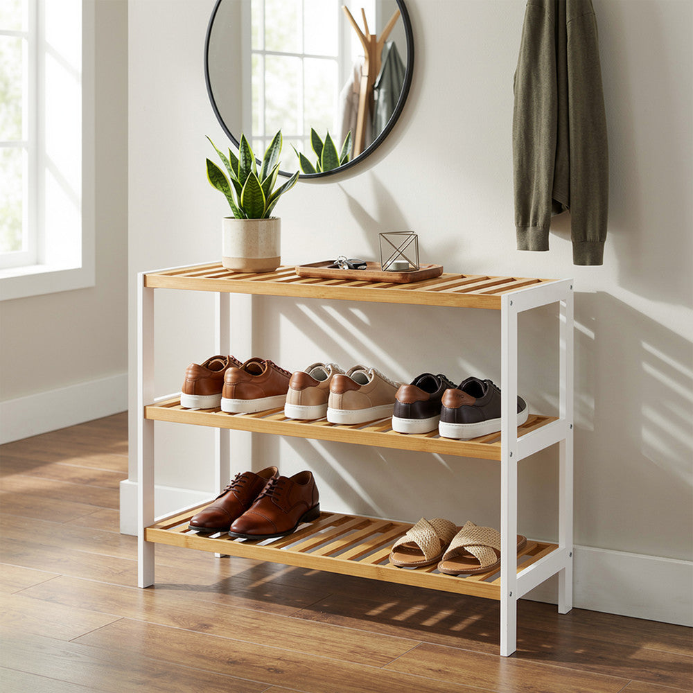 Bamboo Shoe Rack - 3 Tier
