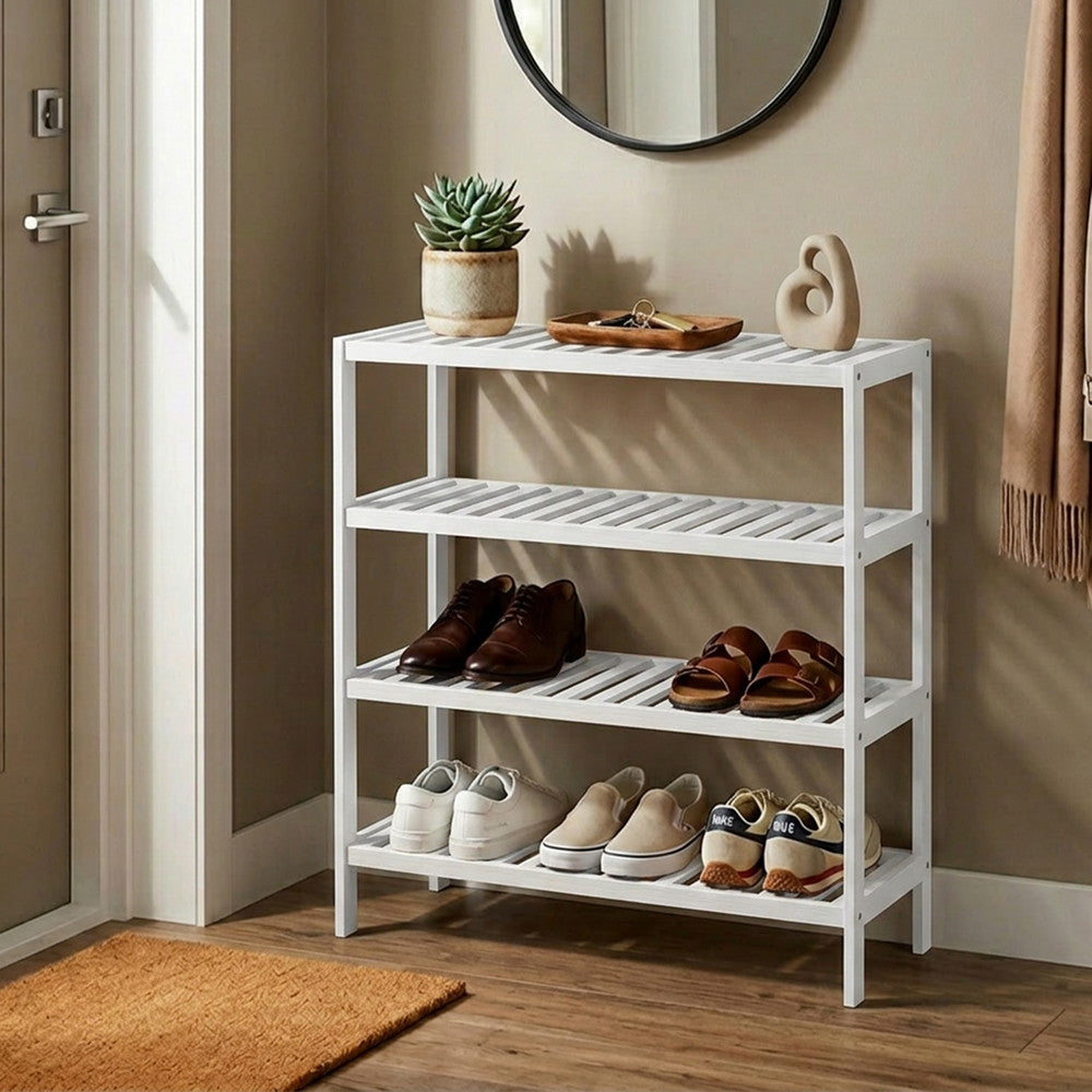 Bamboo Shoe Rack - 4 Tier – image 24
