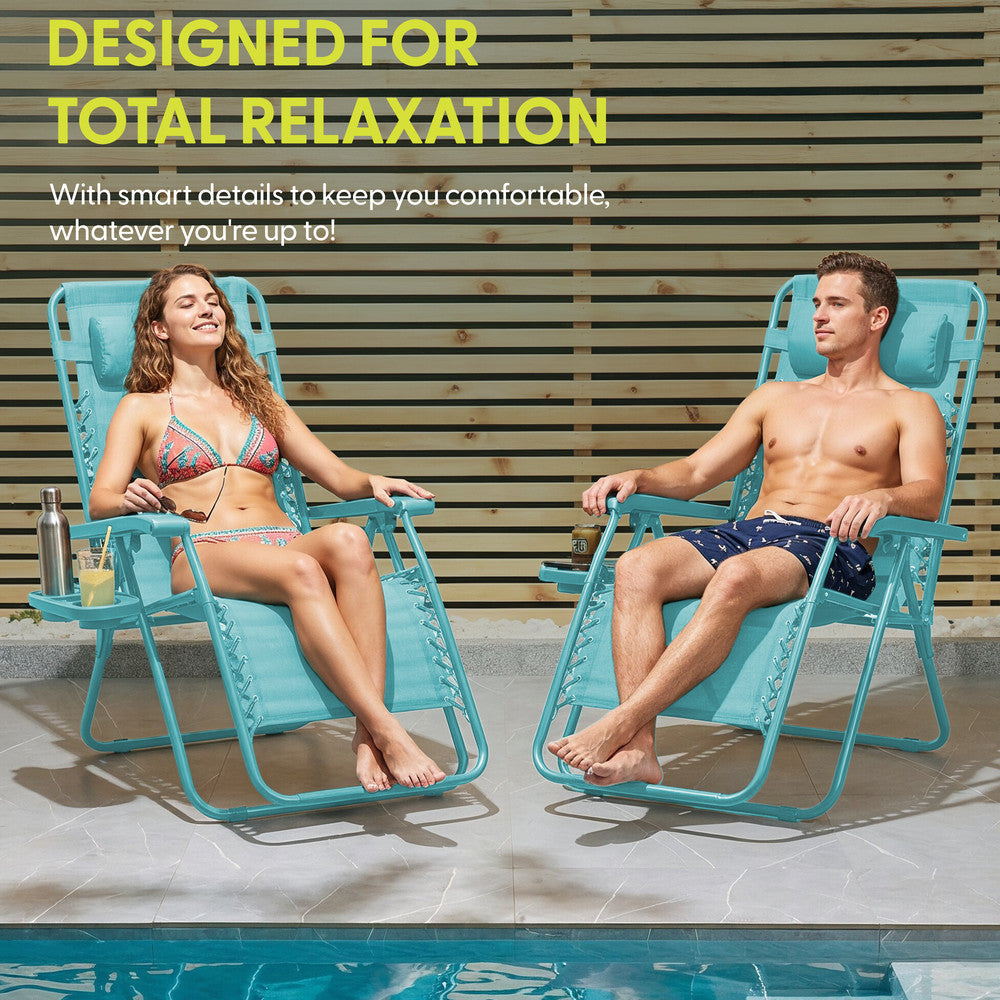 Textilene Zero Gravity Chairs Set of 2