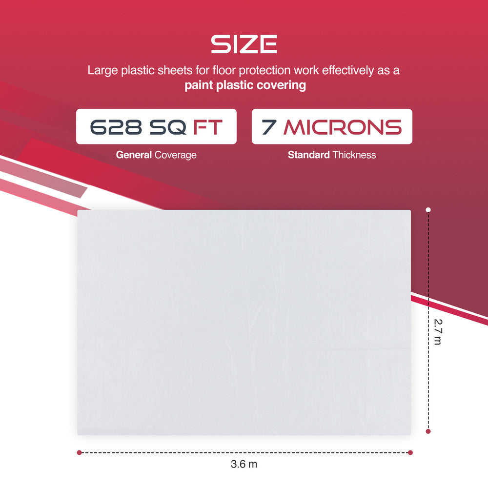 Haltons - White LDPE Dust Sheets - Paint Protection & Dust Cover for Renovation - Multi-Pack Plastic Cloth for Furniture, Floor & Debris Protection - Recyclable & Durable – image 4