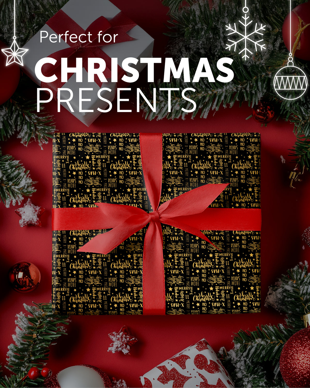 Kraft & Co Gift Wrapping Paper, 69cm x 8m, 4 Pack