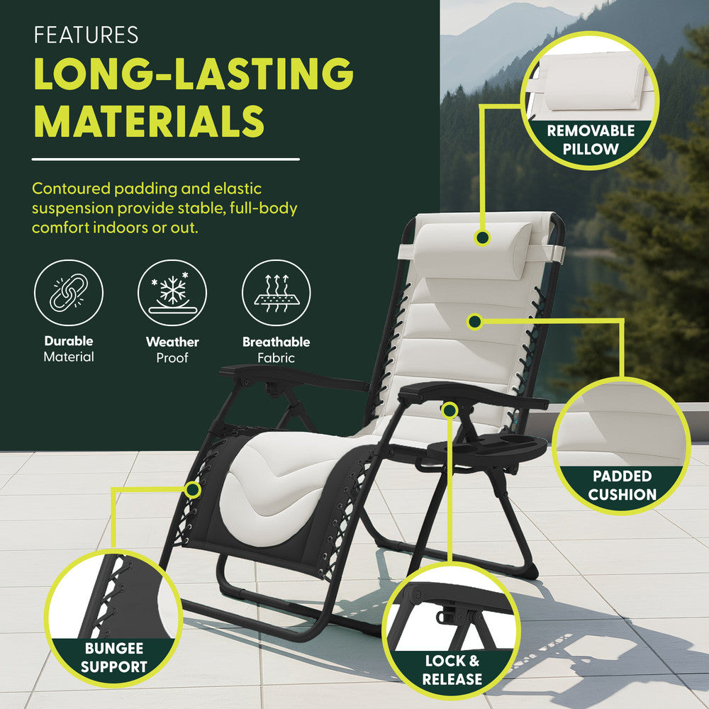 Premium Heavy-Duty Zero Gravity Chairs - 2 Pack XXL