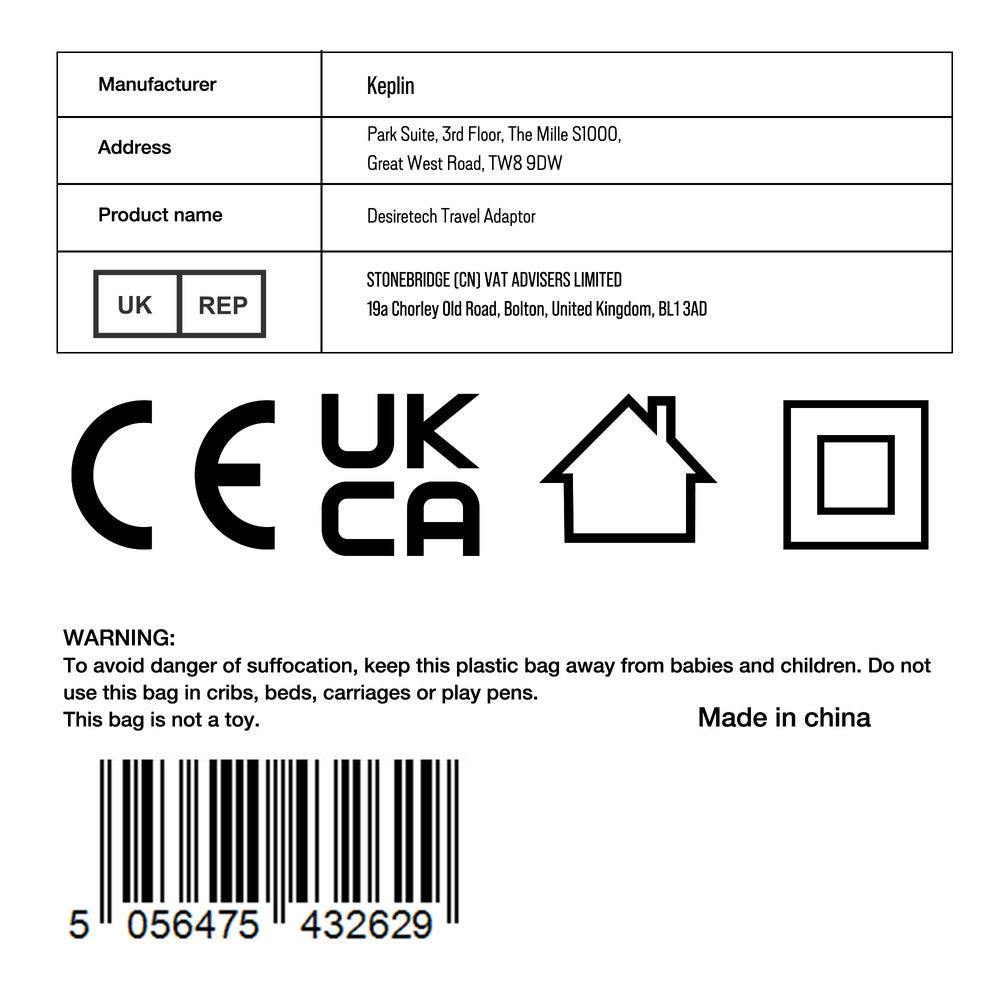 Desiretech Travel Adaptor 4-in-1 Universal Plug Adapter with USB-A, USB-C, Phone Docking - Compact UK to World Adaptor, Double Fuse Protection - Perfect for Europe, USA, Asia & Beyond
