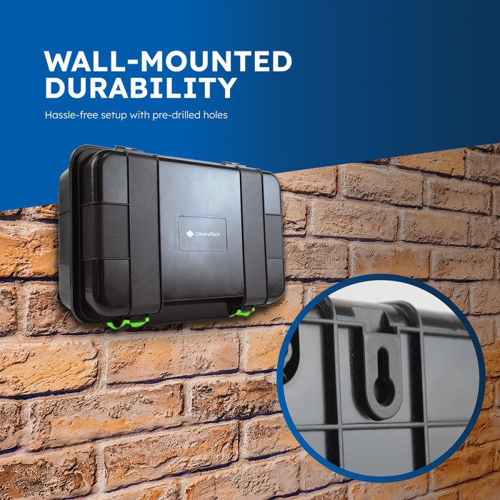 Desiretech Weatherproof Outdoor Electric Box, 4 Gang, 10m Lead