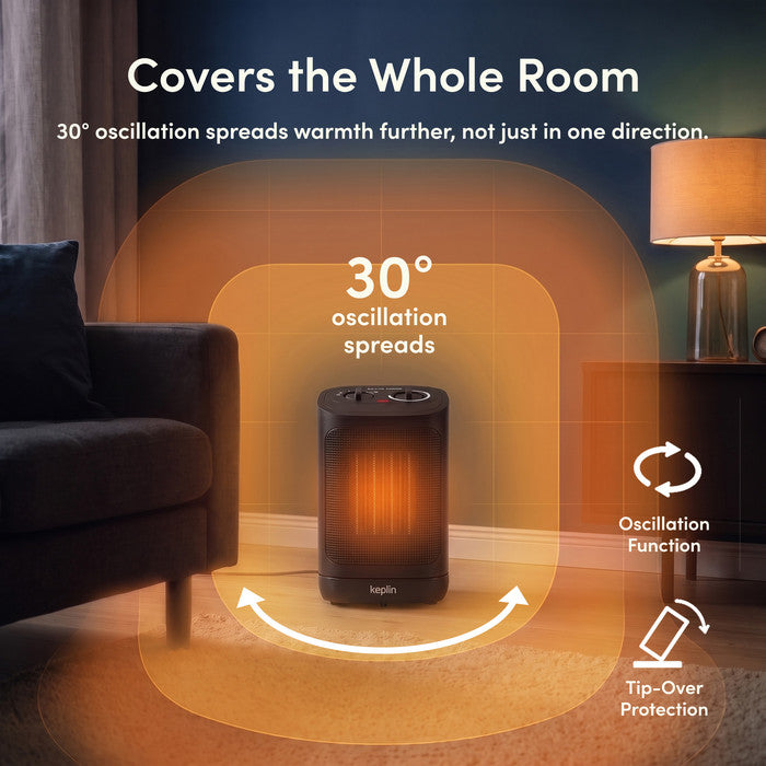 1500W Oscillating Ceramic Electric Heater