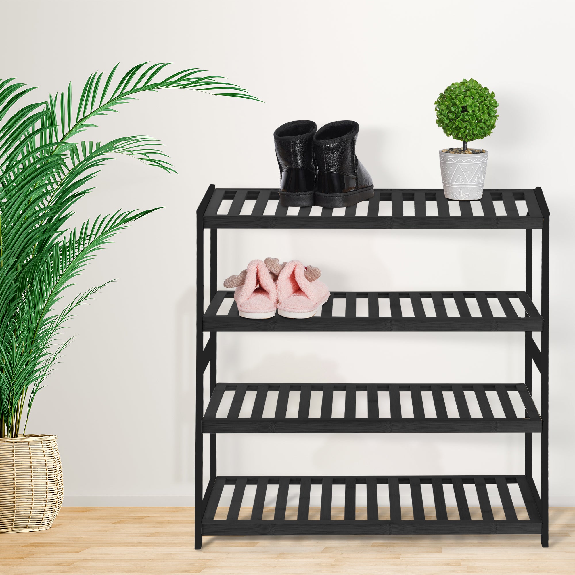 Keplin Bamboo Shoe Rack - 4 Tier