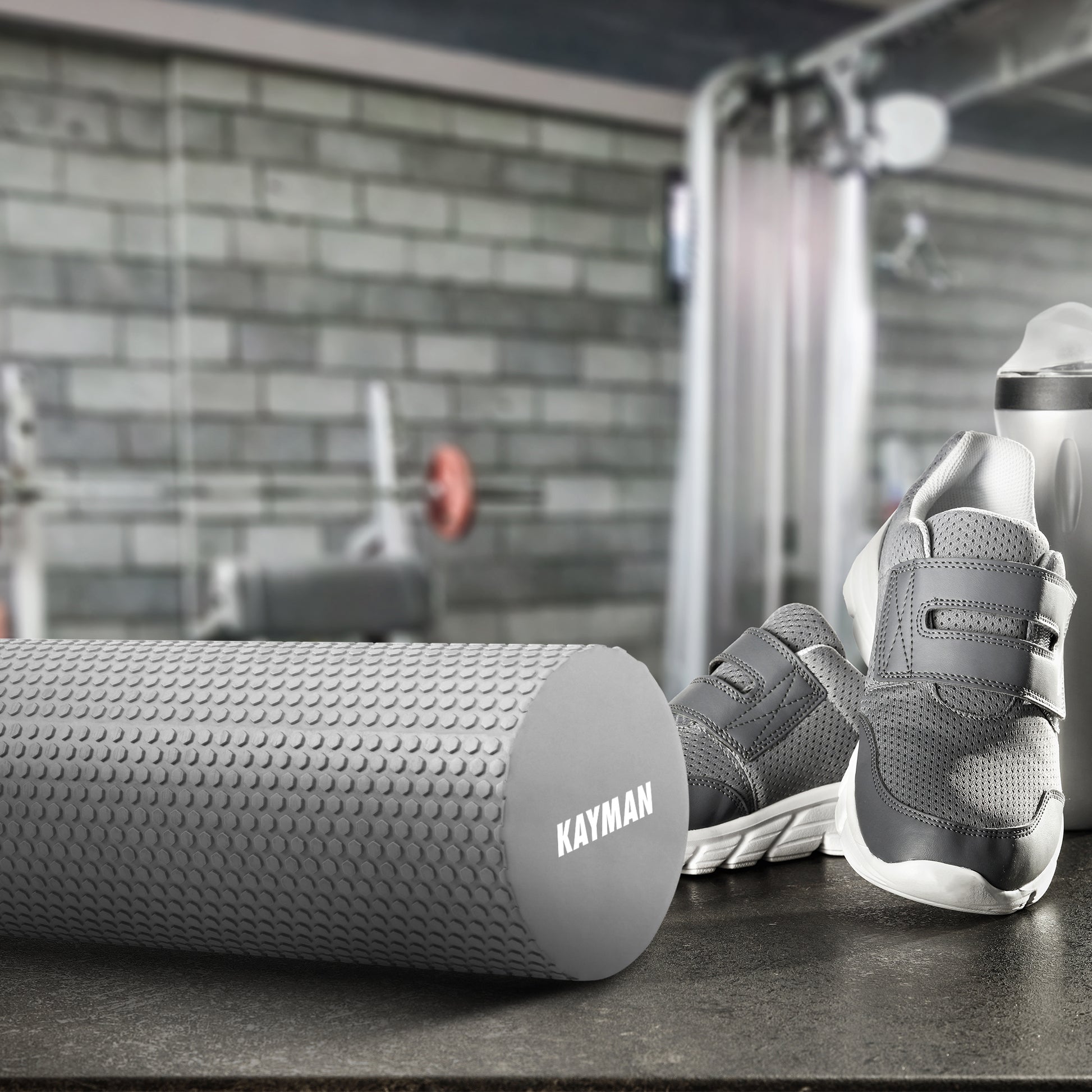 KAYMAN Sports Foam Roller – Deep Tissue Muscle Tension Relief & Circulation Boost | Portable & Lightweight Self Massager for Back, Legs, Gym, Pilates & Yoga | EVA Foam