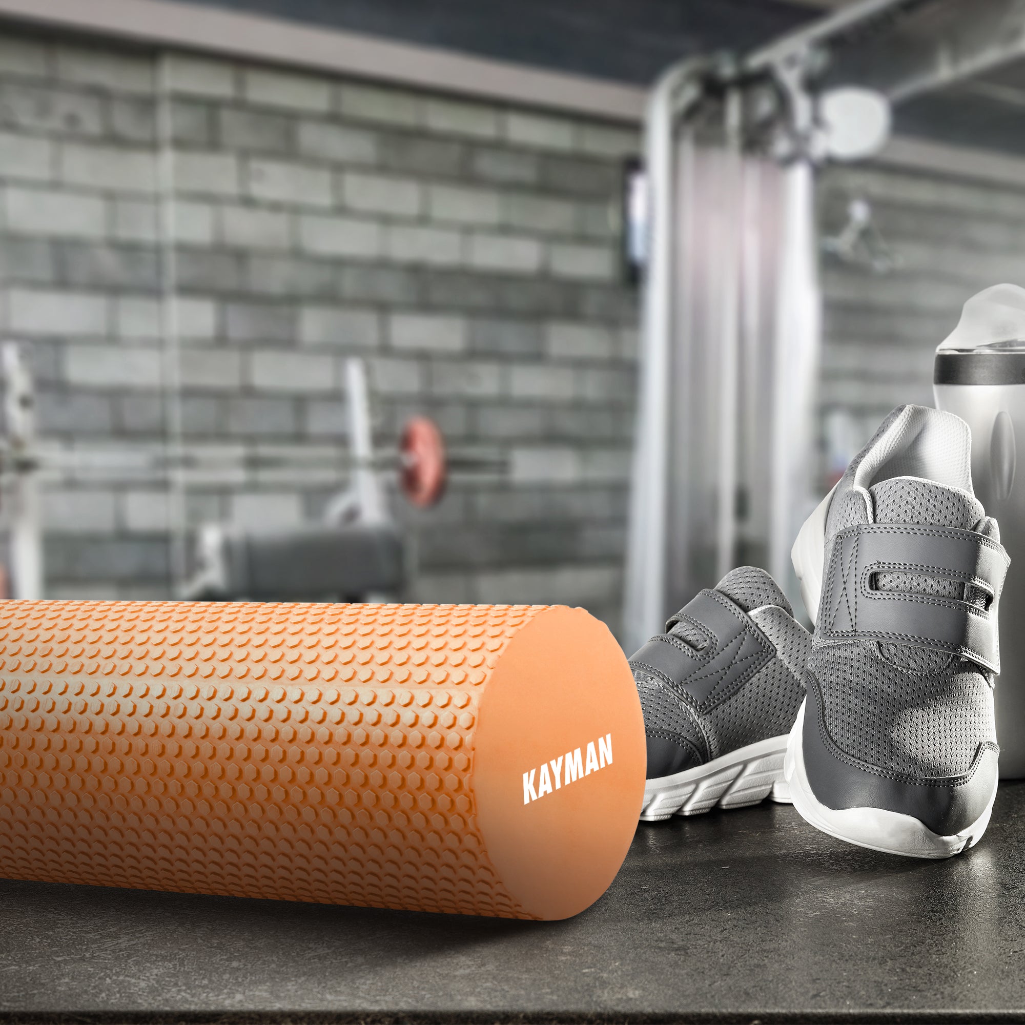 KAYMAN Sports Foam Roller – Deep Tissue Muscle Tension Relief & Circulation Boost | Portable & Lightweight Self Massager for Back, Legs, Gym, Pilates & Yoga | EVA Foam