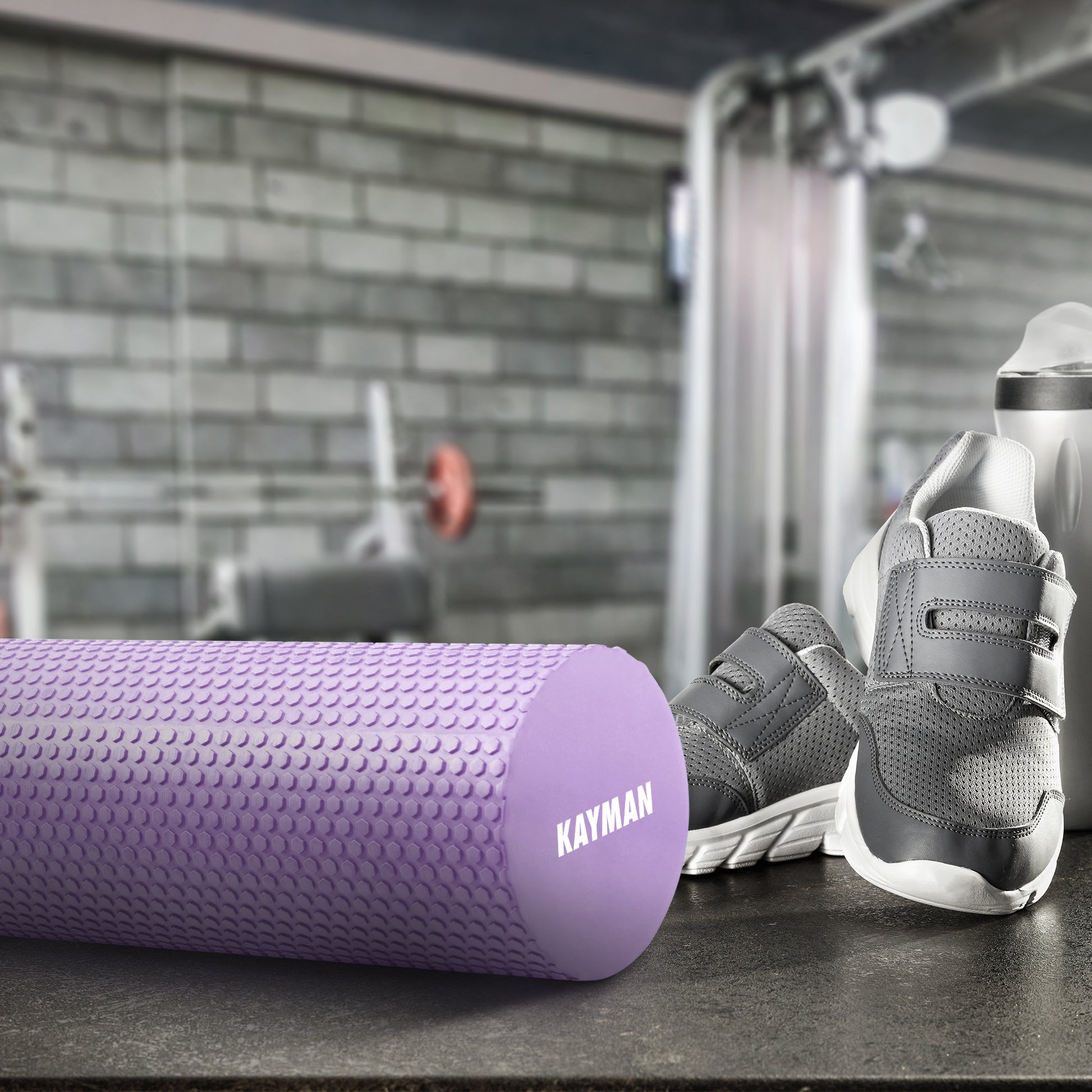 KAYMAN Sports Foam Roller – Deep Tissue Muscle Tension Relief & Circulation Boost | Portable & Lightweight Self Massager for Back, Legs, Gym, Pilates & Yoga | EVA Foam